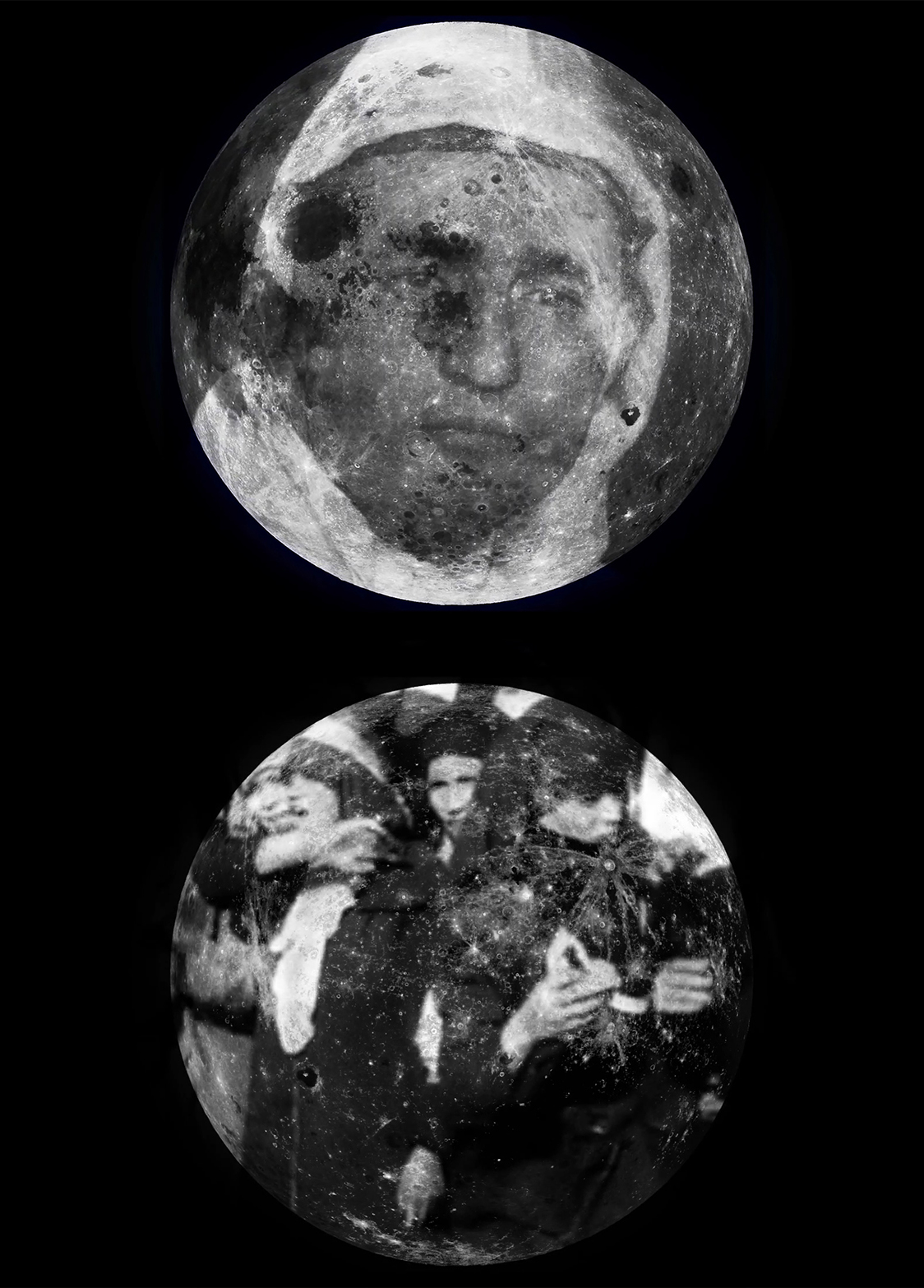 Across the moon